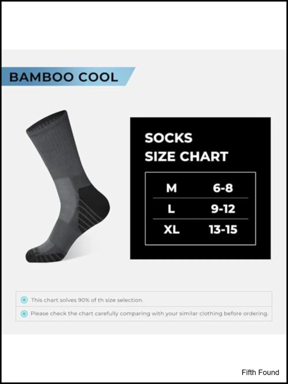 Men's Athletic Crew Socks 6 Pack Cushioned Moisture Wicking Arch Support Bamboo
